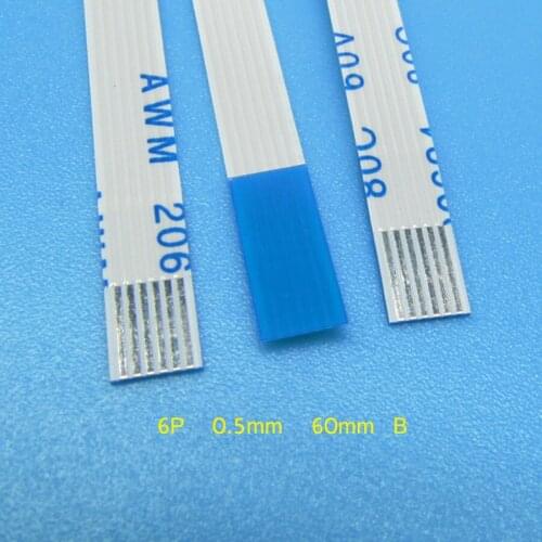 10pcs New FFC FPC flat flexible cable 0.5mm pitch 6 pin 6PIN Reverse Length 60mm Width 3.5mm Ribbon Flex Cable