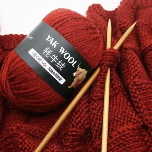 500g/lot 5pcs Yak Wool Yarn for Hand Knitting Sweater Scarf Worsted Blended Crochet Yarn Knitting Needle 4.5mm