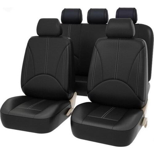 9PCS Pu leather car seat cover artificial leather four seasons universal cushion Many seats car seat protection