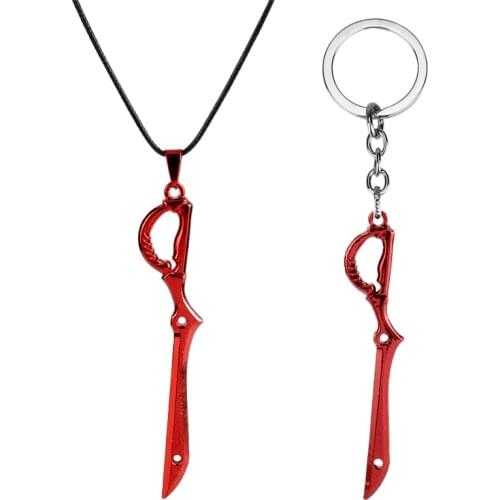 Anime Kill La Kill Keychain Weapon Model Scissor Blade Key Chain Women Men Keyrings Metal Trinket keyholder