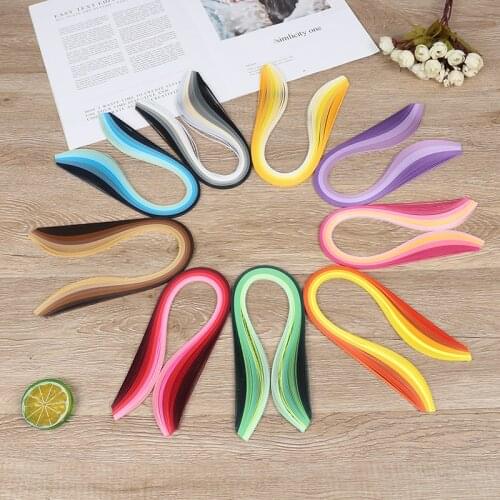 100Pcs/set Paper Quilling Strips Set 3mm 39cm Paper For Craft DIY Quilling Tool Mixed Color Scrapbooking Stripes Quilling Paper