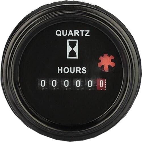 Hour MeterTime Counter Quartz Timer Hourmeter LY-748 For Car Marine Boat Tractor Engine DC12-36V AC/DC10-80V