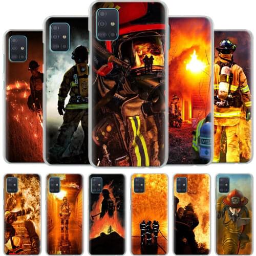 Case for Samsung Galaxy A50 A51 A70 A71 A10 A10s A20s A30 A40 A11 A21s A31 A41 A91 Phone Cover Firefighter Heroes Fireman Cases