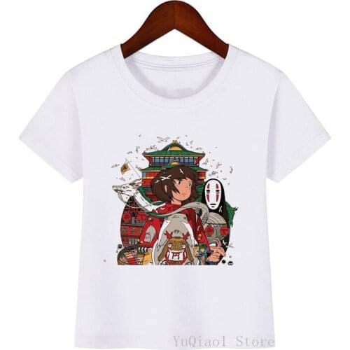 Totoro Spirited Away T Shirt Kids Kawaii T Shirt Studio Ghibli Miyazaki Hayao Tshirt Baby Boy Girl Funny T-Shirt Cute Anime Top