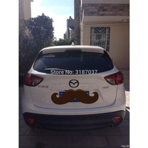 For Mazda CX-5 CX5 Roof Spoiler 2014-2016 ABS Plastic Unpainted Color Rear Roof Spoiler Wing Trunk Lip Boot Cover Car Styling