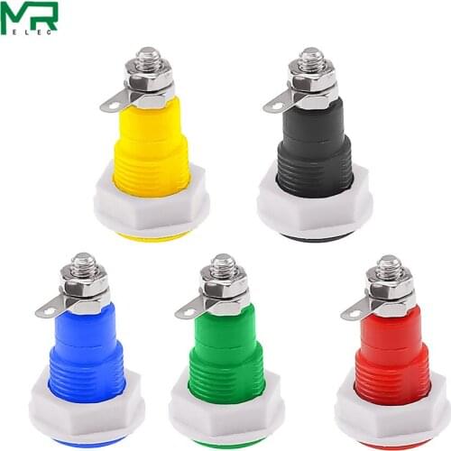 5pcs 4mm banana socket copper plug socket panel test 4 mm socket high insulation safety mother seat Connector
