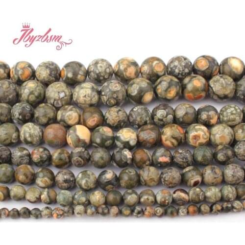 4,6,8,10,12mm Round Beads Ball Green Rhyolite Kambaba Jaspers Natural Stone Beads For Necklace Jewelry Making 15" Free Shipping
