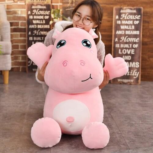Hot Best selling custom soft cotton crocodile Hippo pillow