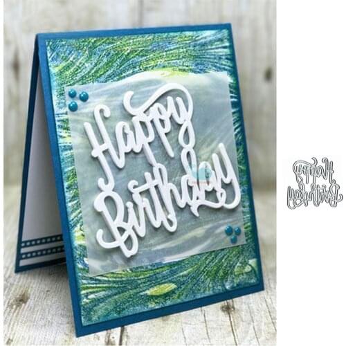 Happy Birthday Metal Cutting Dies Scrapbooking Stencil Template for Album Paper DIY Card Decoration Embossing New Dies Cut 2019