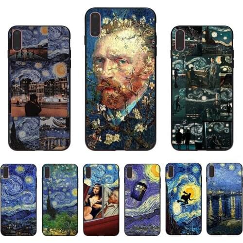 Soft phone case Van Gogh The Starry Night for iphone 11 pro XS max XR X 7 8 cover 6S 6 plus SE 5s 5 10 TPU funny art shell Coque
