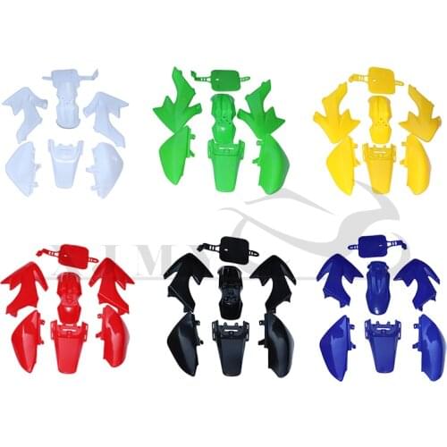 Full Plastic Fairing Set body Kits Plastic Fender For HONDA XR50 CRF50 50/70/90/110/125CC Dirt Pit Dirt Bike Plastic Motorcycle