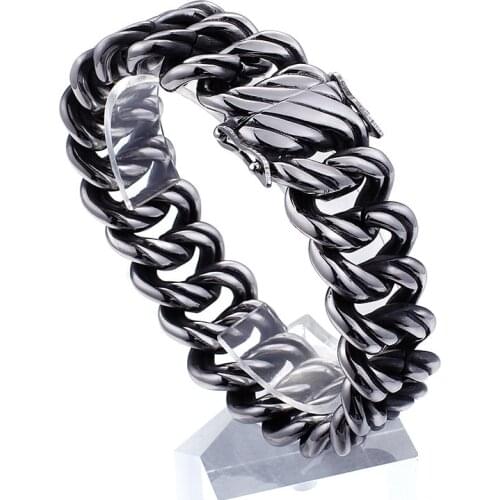 New Fashion Titanium Steel Chain Bracelet Hot Sale Simple Men Stainless Steel Jewelry