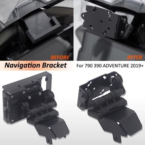 NEW For 790 390 ADVENTURE Motorcycle SMART PHONE Navigation GPS Plate Bracket Adapt Holder Kit 2019 2020 2021