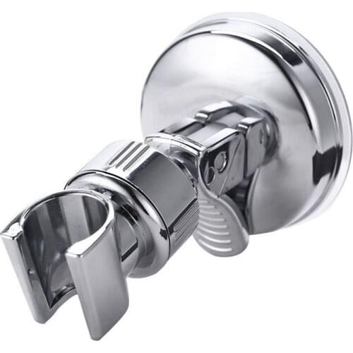 Adjustable Shower Head Holder Bathroom Chrome Wall Mount Strong Suction Handheld Shower Bracket