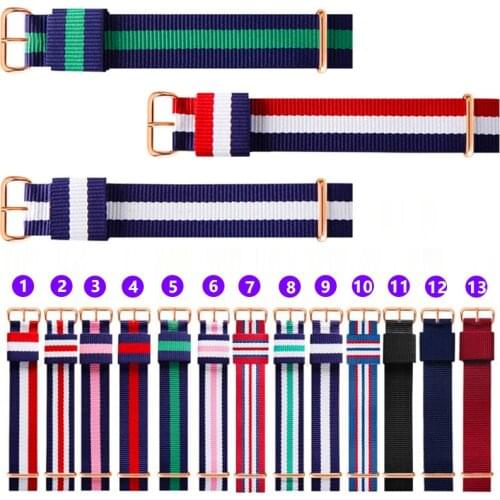 14mm nylon watch strap 20mm watch band 18mm nato strap solid color Watch Belts For Samsung Gear S3 Frontier S2 James bond
