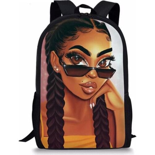 African Black Queen Girl Children BackpackFor Kids Girls Durable Backpack Cool School Backpack For High School Cute Mochila