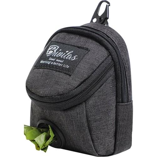 Dog Poop Bag Holder Waste Bag Dispenser With Zipper For Dog Leash Pets Dog Travel Zippered Pouch Portable Dog Travel Carrier Bag