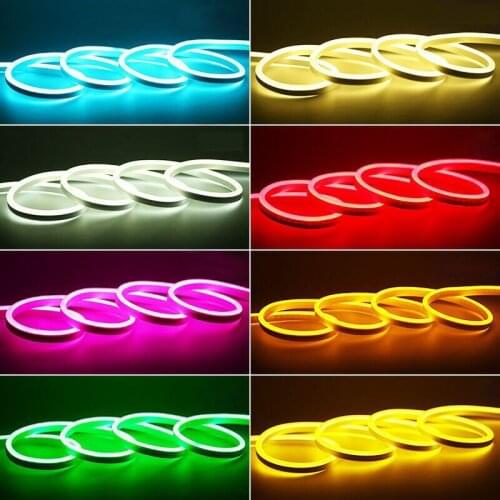 Led Strip Set 12V 5M Waterproof 8 Colors Neon Light Led Soft Lamp Tape For Rooms Decoration DIY Letters Hotel Advertising Signs