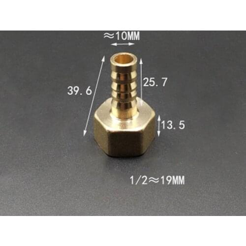 Thickened DN15 1/2" BSP Female x 10mm Hose Barb Brass Pipe Fitting Adapter Coupling