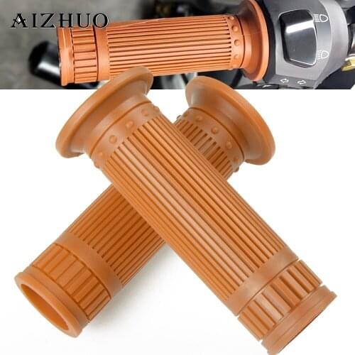 25MM 28MM Vintage Cafe Racer Motorcycle Hand Grips Rubber Handle Bar for HONDA KAWASAKI YAMAHA SUZUKI DUCATI