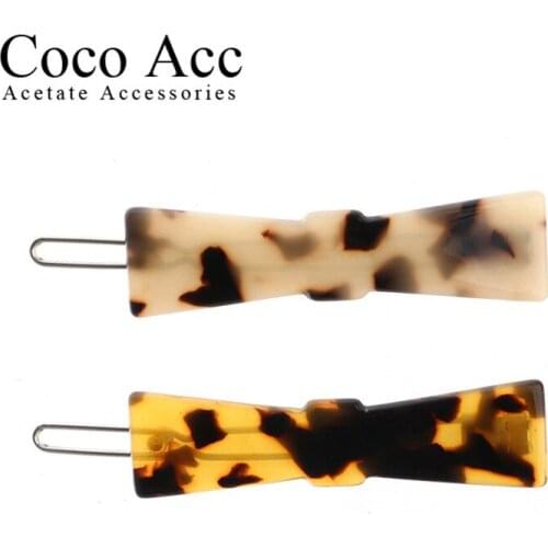 Acetic acid board korea bow hair clips for women girls
