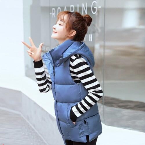 2019New Fashion Autumn Winter Women Short Vest Female Zippers Cotton Waistcoat Outerwear Women Warm Vest