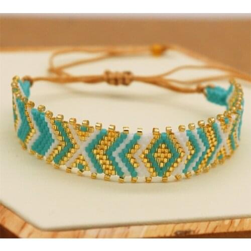 ZHONGVI Fashion Bohemian Bracelet Miyuki Evil Eye Cuff Bracelet Rainbow Jewelry Women Pulseira Mujer Moda 2020 Handmade Beads