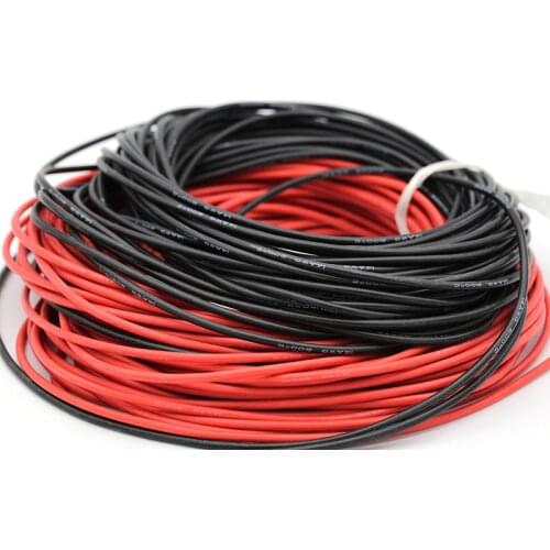 1m AWG 8 10 12 14 16 18 20 22 AWG Flexible Silicone Solid electronic wire Tinned Copper line for airplane motor