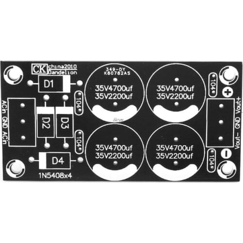 1 pcs Dual Power Rectifier Filter Board PCB 4700uf 35V 2200uf 35V for amplifier power supply adapter
