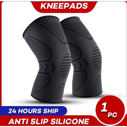 1PC Kneepad Elastic Silicone Pressurized Knee Pads Knee Support for Fitness sport running Arthritis muscle joint Brace