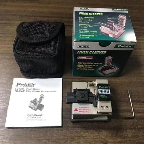 100% Original Pros'kit Fiber Optic Cleaver 48000 times Proskit FTTH fiber cold crimping tool cutter made in Taiwan
