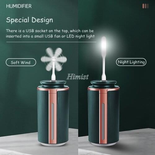 1000ML Large Capacity Ultrasonic Air Humidifier Essential Oils Sprayer USB Fogger Cool Mist Maker with Colorful LED Night Light