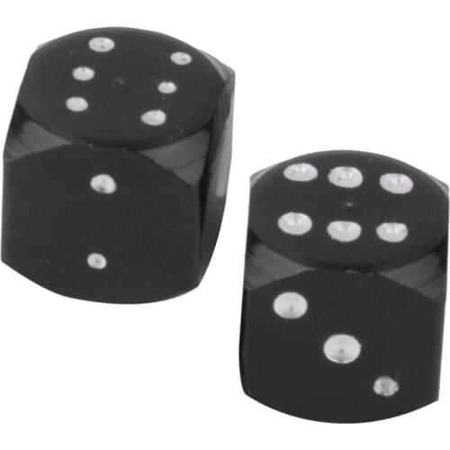 2Pcs Dice Valve Stem Caps Motorcycle Car Truck Bike Tire Wheel Cover