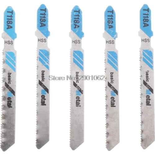 5 Pcs HSS T118A Jig Saw Blades Wood Metal Fast Cutting Reciprocating Saw Blade AP16