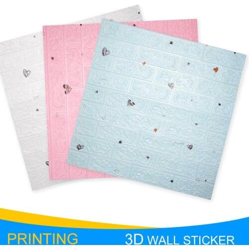 70*77cm 3D Brick Wall Stickers Self Adhensive Room Decoration Bedroom Decor Wall Sticker Kids Living Room Accessories Wallpaper