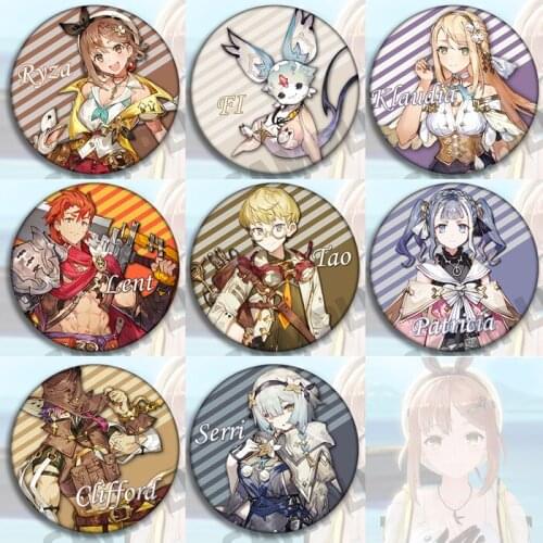 Atelier Ryza Ever Darkness & the Secret Hideout Cosplay Badges Brooch Pin Badge Collection Bag Breastpin for Backpacks Clothing