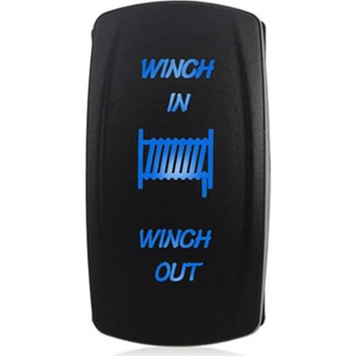 Car Auto 12v Momentary Light Button Rocker Toggle Switch Led Winch In Out On-Off-On 7pin