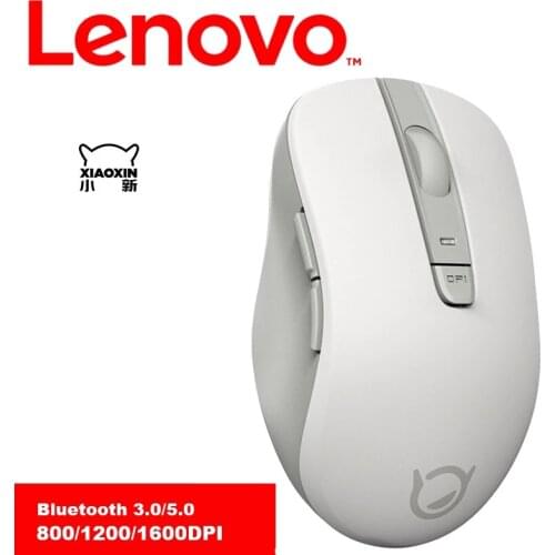 Lenovo Bluetooth BT Mouse with 800/1200/1600DPI Bluetooth 3.0/5.0 Smart Sleep Function Mouse for Windows 7 8 10