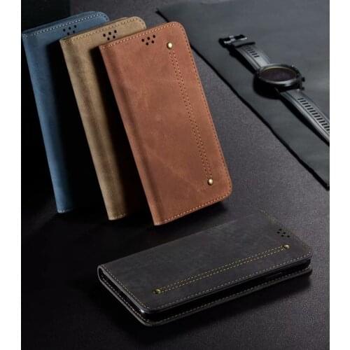 Denim Cloth Flip Wallet Style Phone Case For iPhone 12 Pro Case Iphone 12 Mini Iphone 11 XS Max XR X 7 Magnetic Card Slot Cover