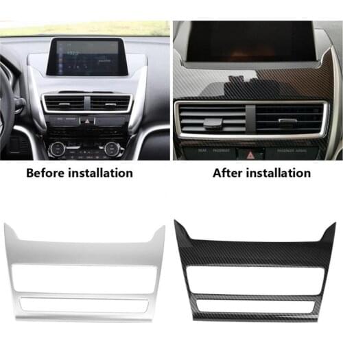Car Dashboard Navigation Panel Decoration Trim Frame Cover for Mitsubishi Eclipse Cross 2017-2018