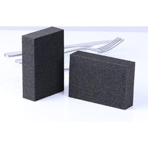 1/4pcs Homeware Kitchen Sponge Removing Rust Rub Alumina Diamond Grit+ Sponge High Density Emery Magic Sponge For Cleaning