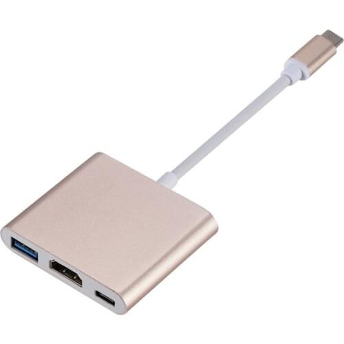 USB C To HDMI-compatible 3 In 1 Cable Converter for Huawei USB 3.1 Type C Switch To HDMI-compatible 4K Adapter Cable 1080P