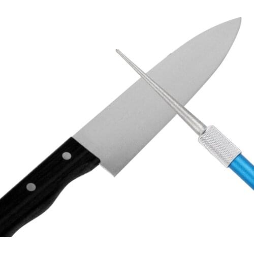 DIYWORK 1 piece Pen Shape Grindstone Diamond Plated Carbon Steel For Fishhook Knife Knife Sharpener Multi Purpose Outdoor Tool