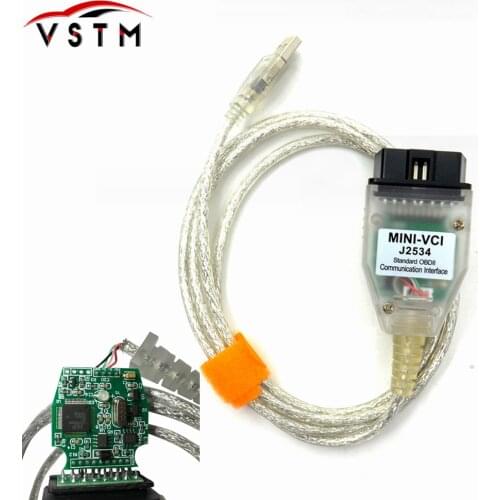 MINI VCI V13.00.022 For Toyota J2534 OBD OBD2 Car Diagnostic Auto cable Scanner Tool Tis Techstream minivci With FTDI FT232RL