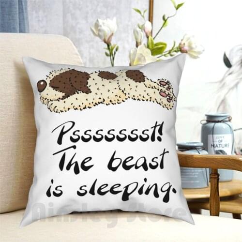 Sleeping Lay Otto Pillow Case Printed Home Soft Throw Pillow Dog Woof Woof Woof Licorice Nose Search Dog Service Dog Dog
