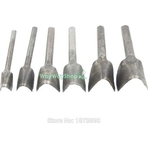 One set V shape Leather Craft Belt Strap Wallet End Punch for Guy Handwor 15mm 20mm 25mm 30mm 35mm 40mm