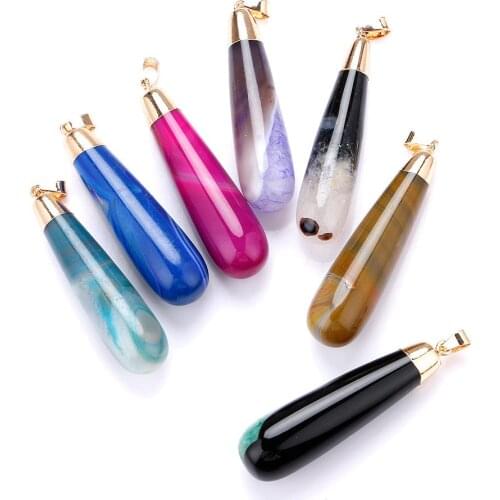 Natural Stone Necklace Pendant Fashion Lady Sweater Chain Fine Crystal Pendant Used in jewelry making DIY necklace accessories