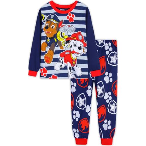 Original Cotton Cartoon Paw Patrol Children for Pajamas Two-piece Thin Section Long-sleeved Patrulla Canina Kids Pajamas