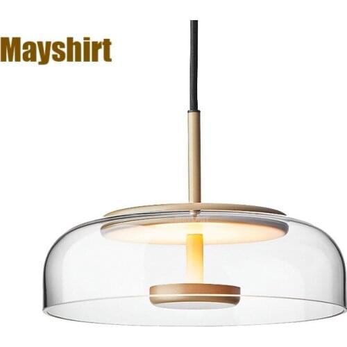 Nordic Gray Glass Led Pendant Light Modern Living Room Decor Bedroom Bedside Kitchen Hanging Lamp Bar Art Deco Restaurant Light