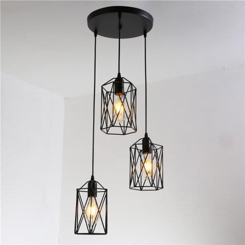 Loft restaurant headlight bar light bedroom kitchen three head chandelier dining room hanging lamp pendant ceiling light fixture